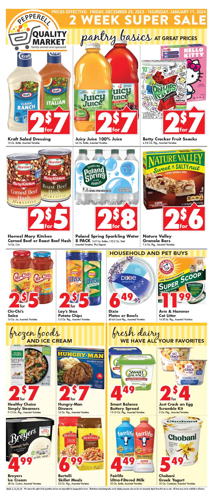WEEKLY SPECIALS - Pepperell Quality Market